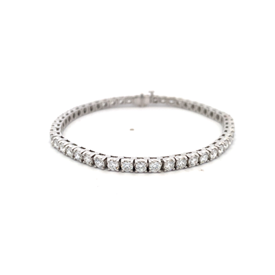 7.5" Lab-Created 6.0ctw Diamond Tennis Bracelet in White Gold