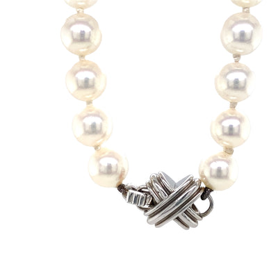 Estate Tiffany & Co. Akoya Pearl Bracelet in White Gold