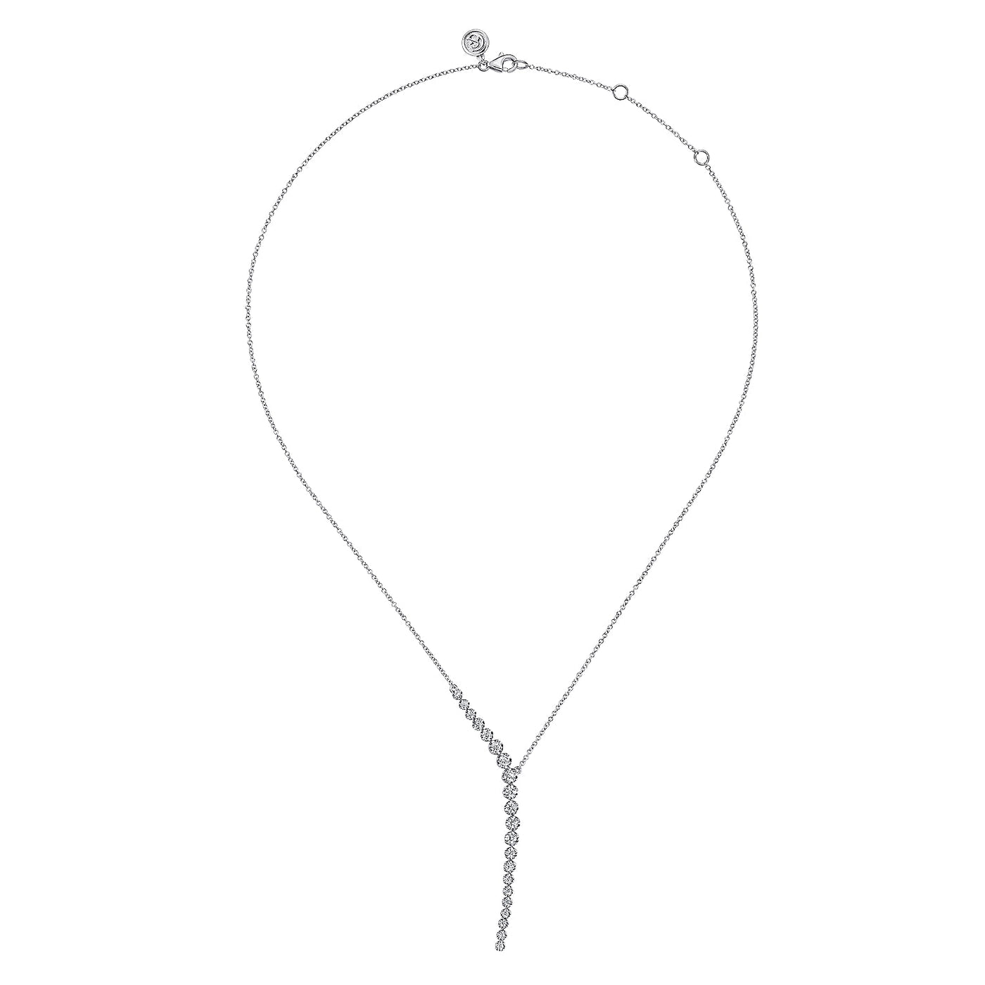 Gabriel & Co.White Gold Diamond Fancy Link Necklace