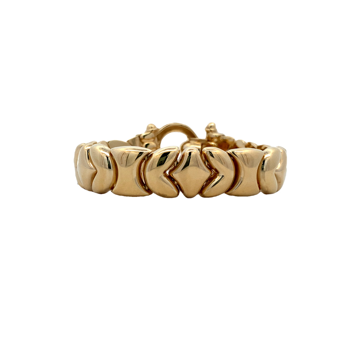 Estate Yellow Gold Fancy Link Bracelet