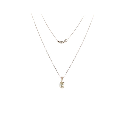 Diamond Solitaire Pendant in White Gold by B&C