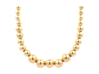 Graduated Beaded Necklace in Yellow Gold by Karen Laar