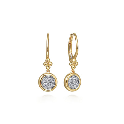 Gabriel & Co. Two-Tone Diamond Drop Earrings