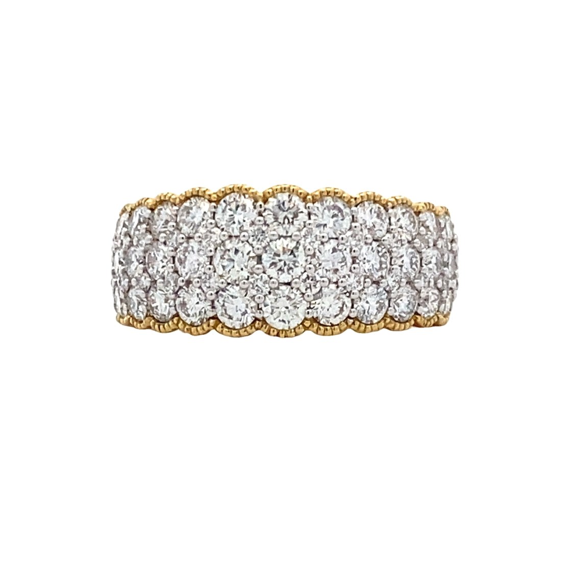 Diamond Simon-Set Band in Two-Tone Gold by Simon G