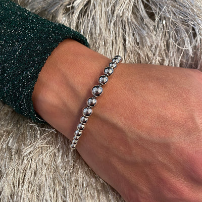 Silver Bead Silver Bracelet