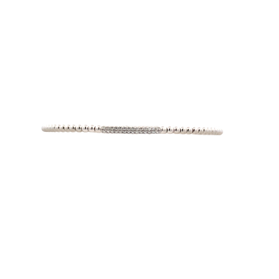 Two Row Diamond Bar Bangle in White Gold by Gabriel NY