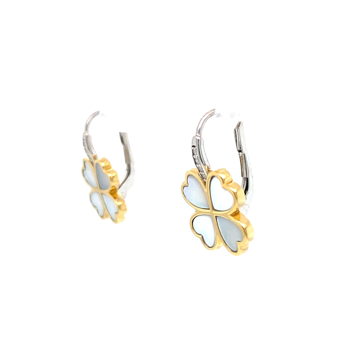 Mother of Pearl Drop Earrings in Two-Tone Gold by Ti Sento Milano