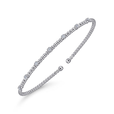 Gabriel & Co. White Gold Diamond Bangle