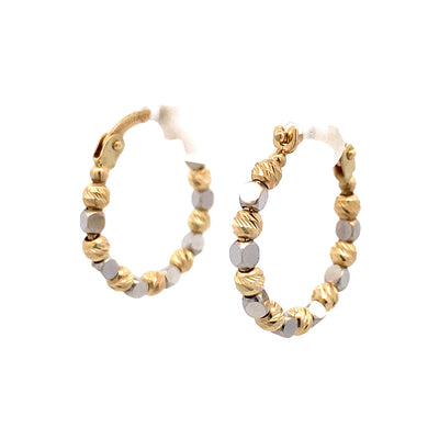 Two-Tone Hoop Earrings 5T365X