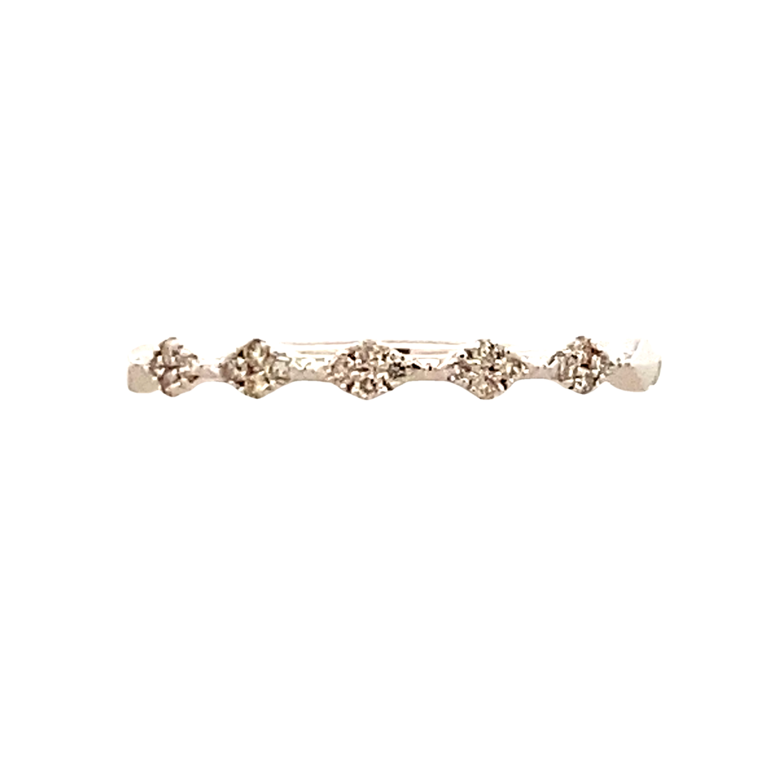 White Gold Diamond Segmeted Band