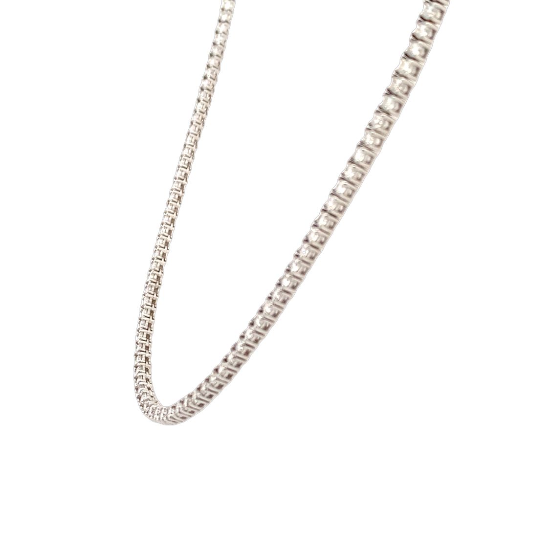 White Gold 7.82ctw Diamond Tennis Necklace