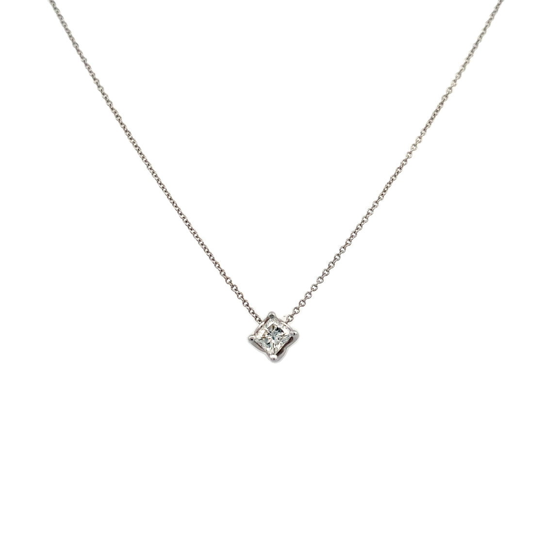 Beeghly & Co. White Gold Solitaire Diamond Pendants BCP-AS-PR4.5W