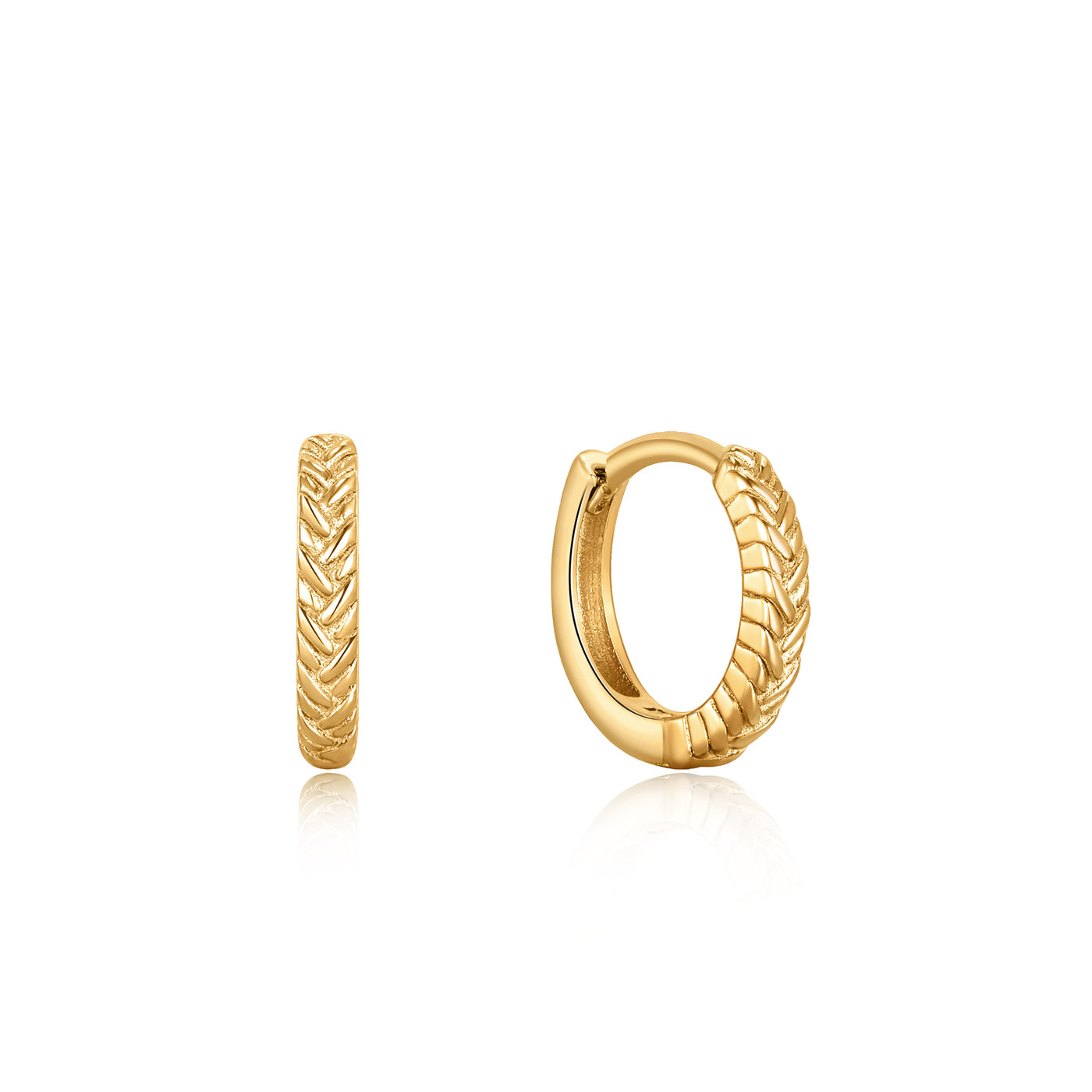 Ania Haie Yellow Gold Huggie Earrings E036-03G
