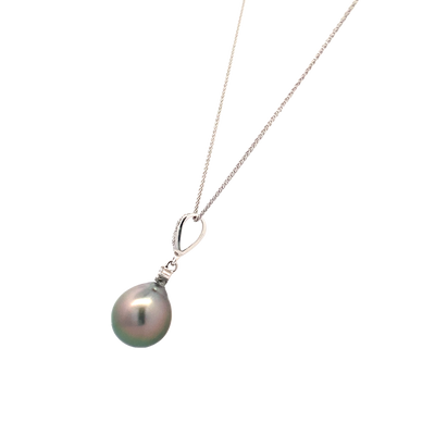 White Gold Tahitian Pearl Pendant