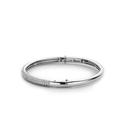 Ti Sento Silver CZ Sparkle Bangle