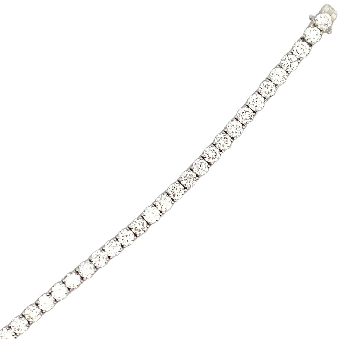 White Gold 12.77ctw Diamond Tennis Bracelet