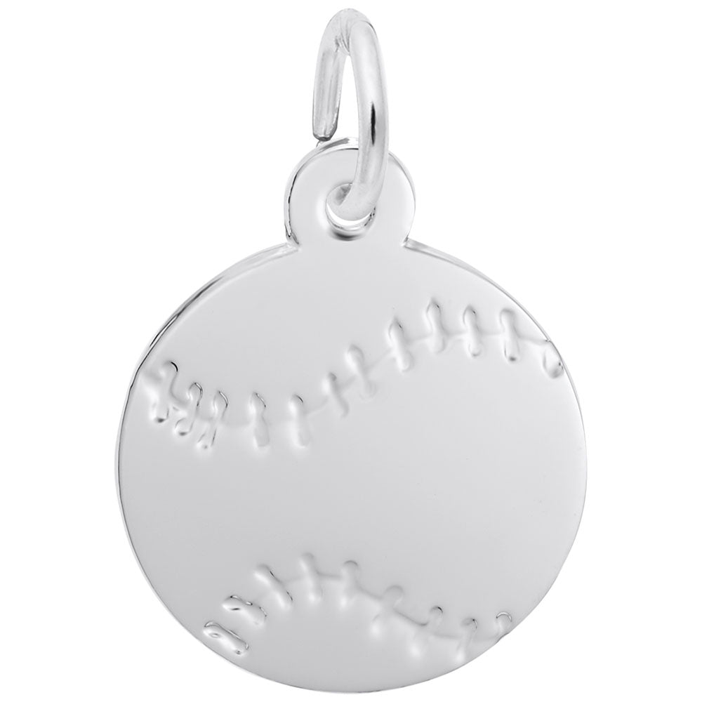 Baseball Charm in SIlver