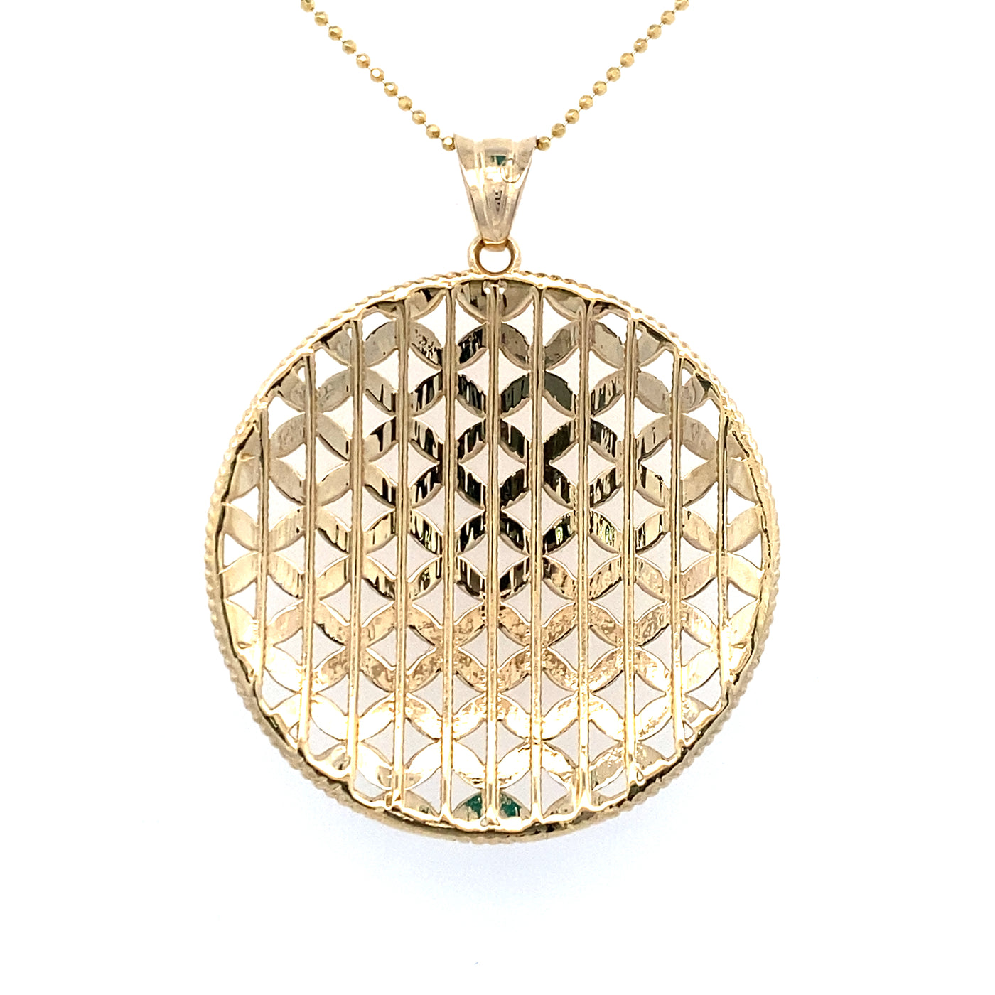 Estate Yellow Gold Disc Pendant