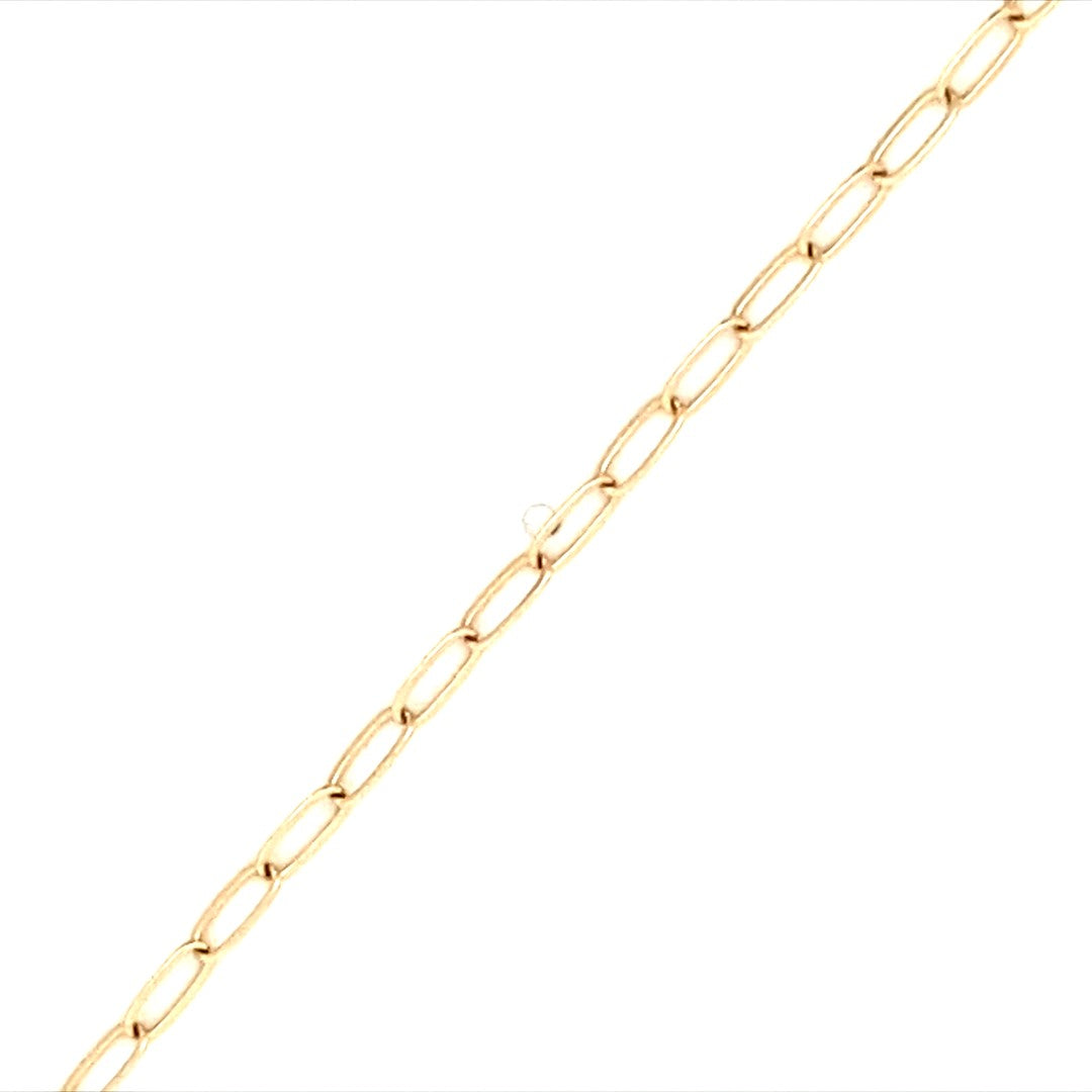 7" Encircle Permanent Paperclip Bracelet in Yellow Gold