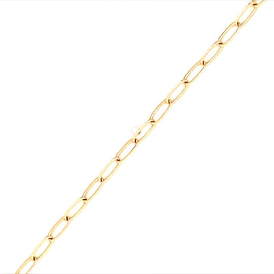 7" Encircle Permanent Paperclip Bracelet in Yellow Gold