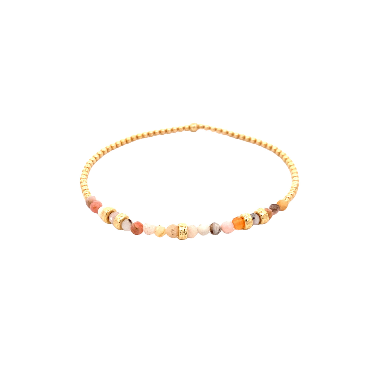 Karen Lazar Design Yellow Gold Opal and Rondelle Bracelet