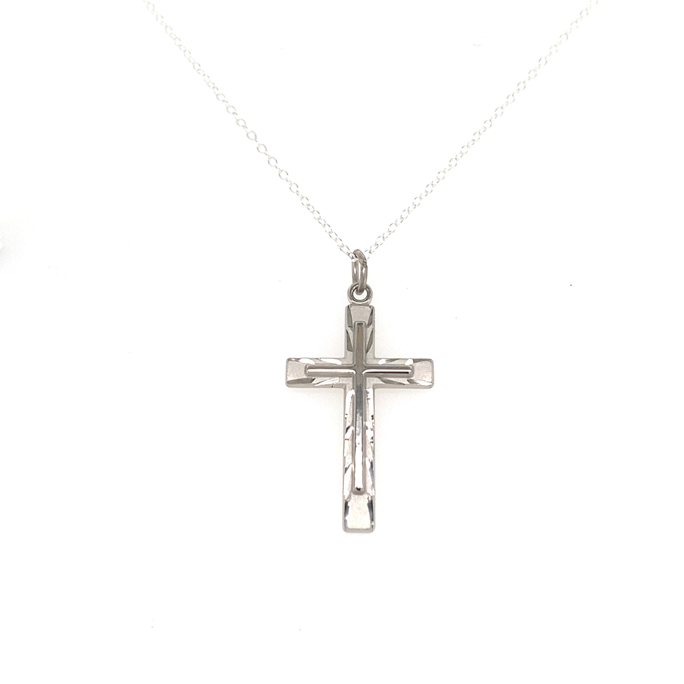 D/C Cross Pendant in Silver