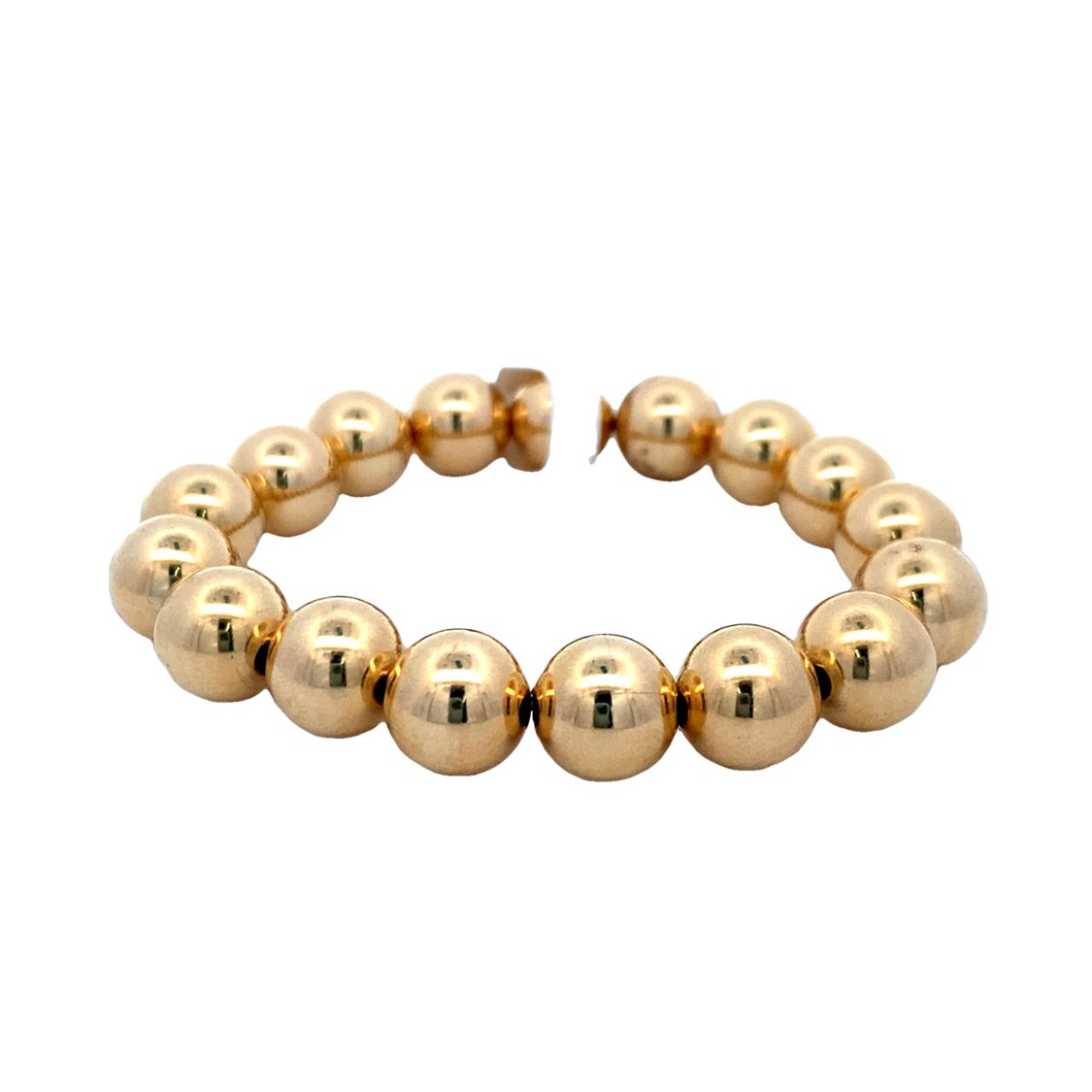 10mm Stretch Beaded Bracelet in Yellow Gold by Karen Lazar