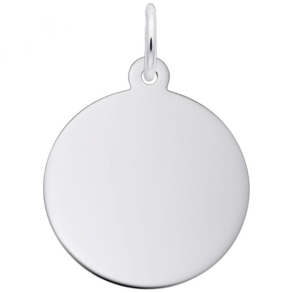 Engraveable Disc Charm in Silver