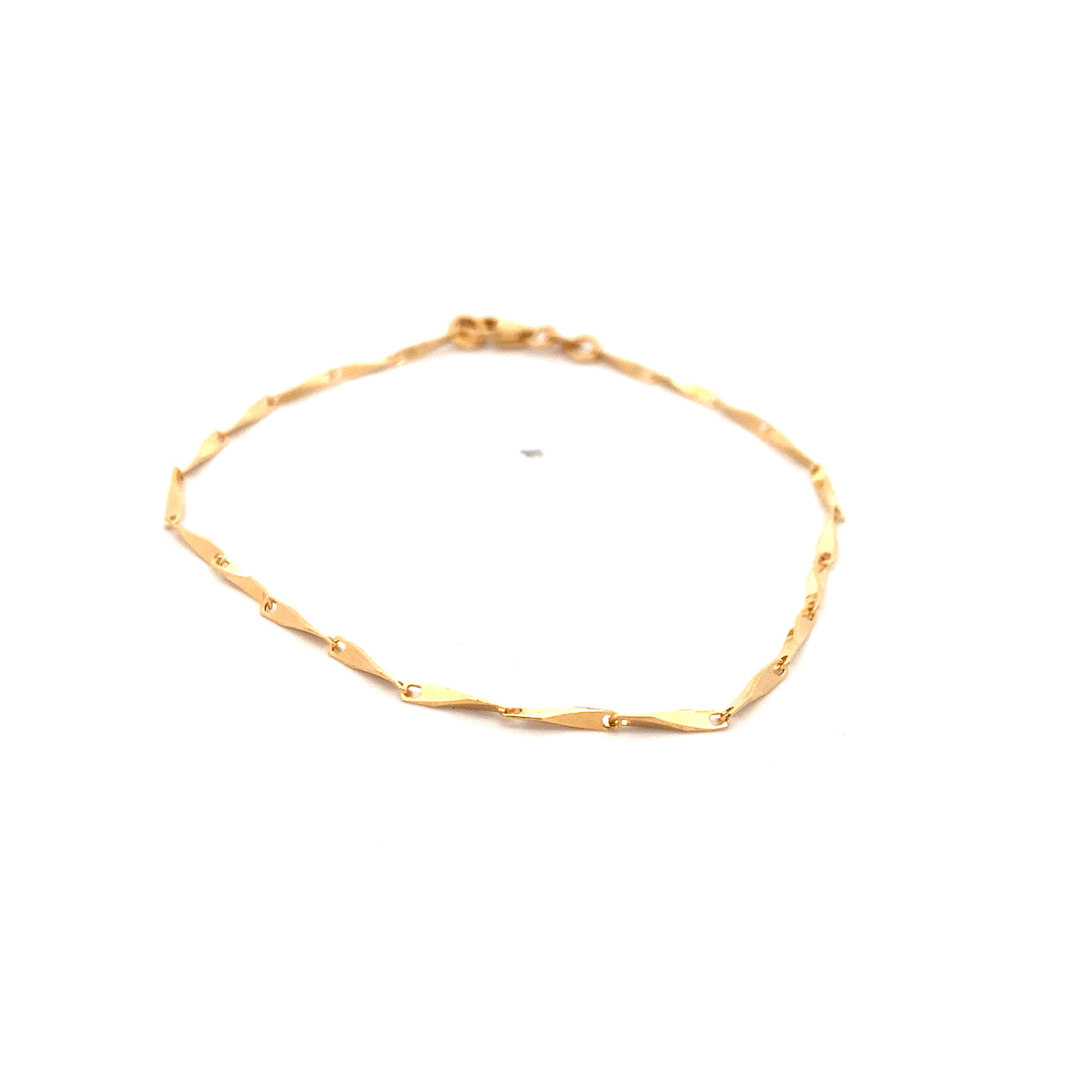 7" Infinity Chain Bracelet in Yellow Gold