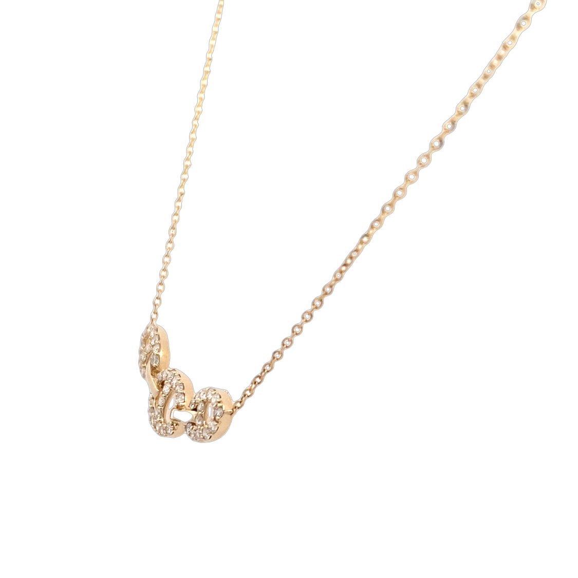 Yellow Gold Diamond Section Necklace