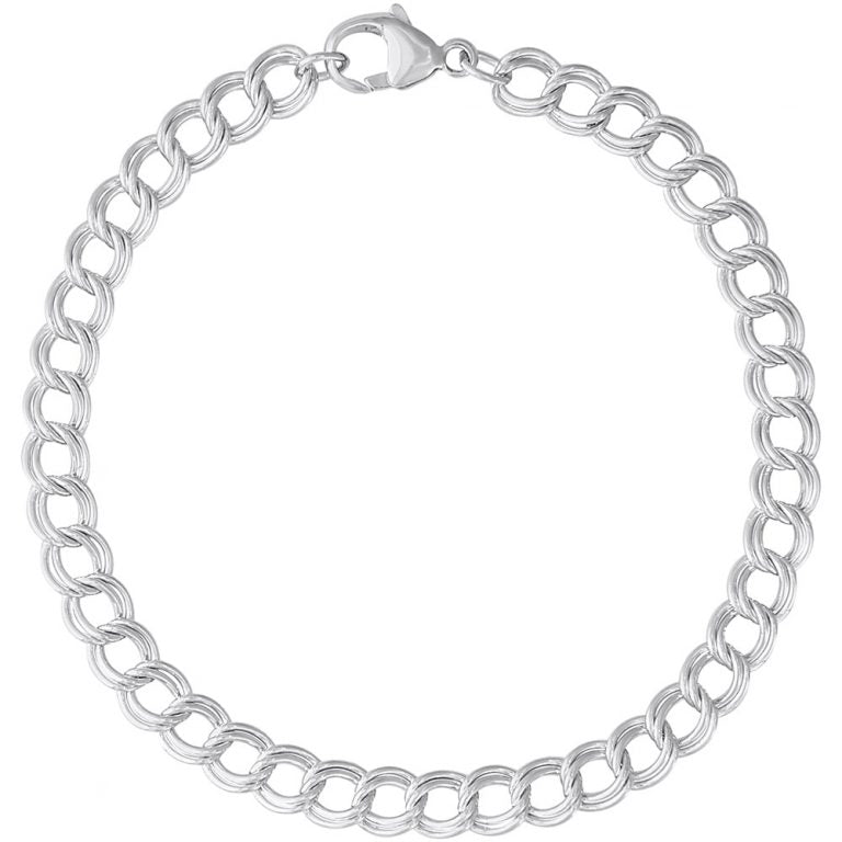 Charm Link Bracelet in Silver