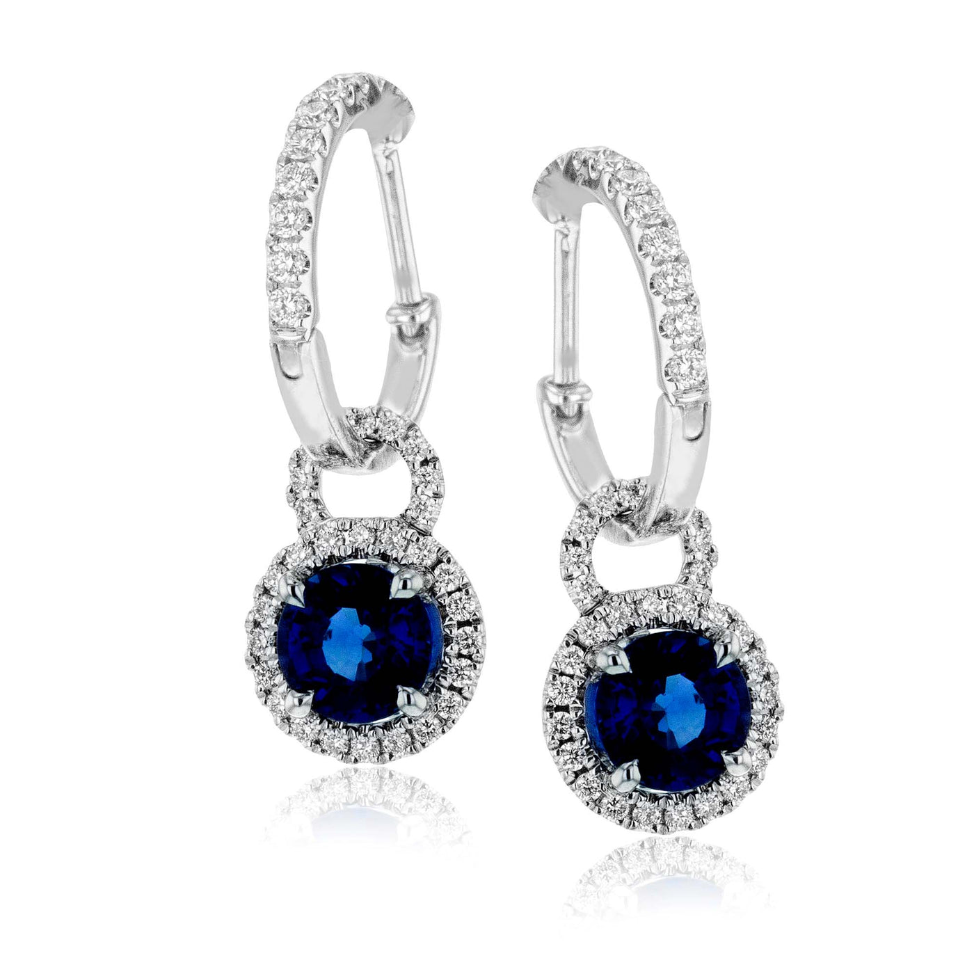 Simon G Jewelry 18 KT White Gold Drop Earrings Gemstone Earrings LME1566