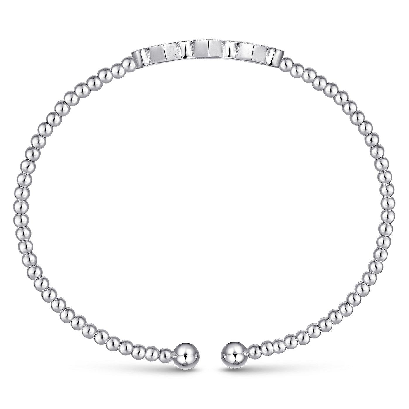 Gabriel & Co. White Gold Diamond Bujukan Bangle