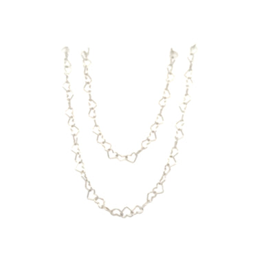 Estate 36" Open Heart Chain Necklace