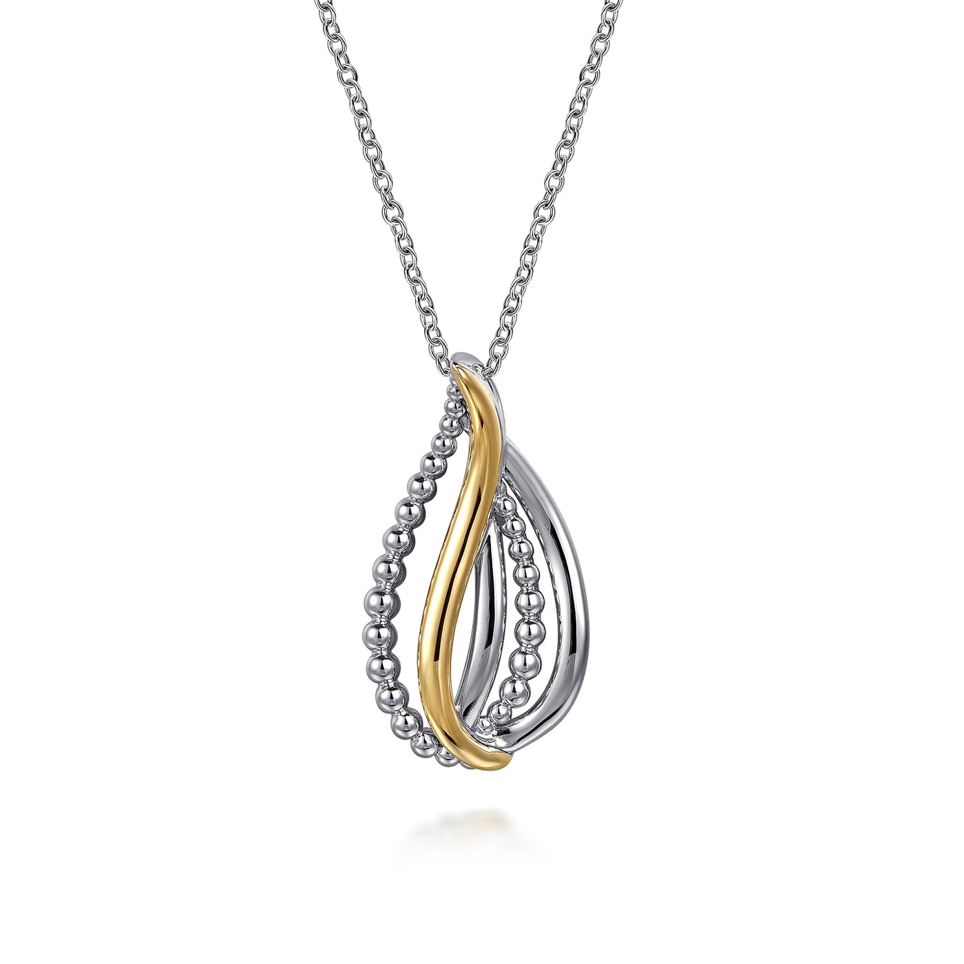 Multiple Row Bujukan Pendant in Two-Tone Gold by Gabriel & Co.