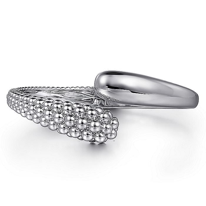 Bujukan Bypass Bangle in Silver by Gabriel & Co.