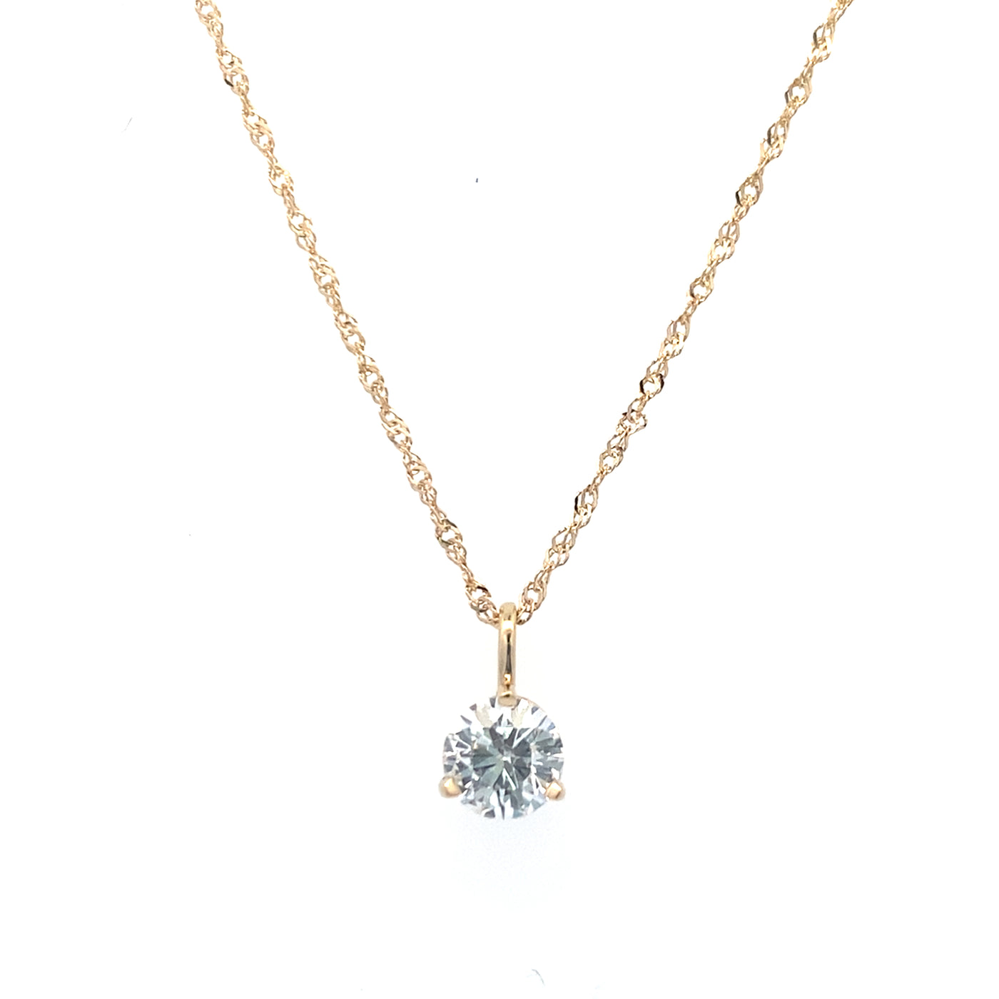 Beeghly & Co. Yellow Gold 1/2CT Solitaire Diamond Pendant