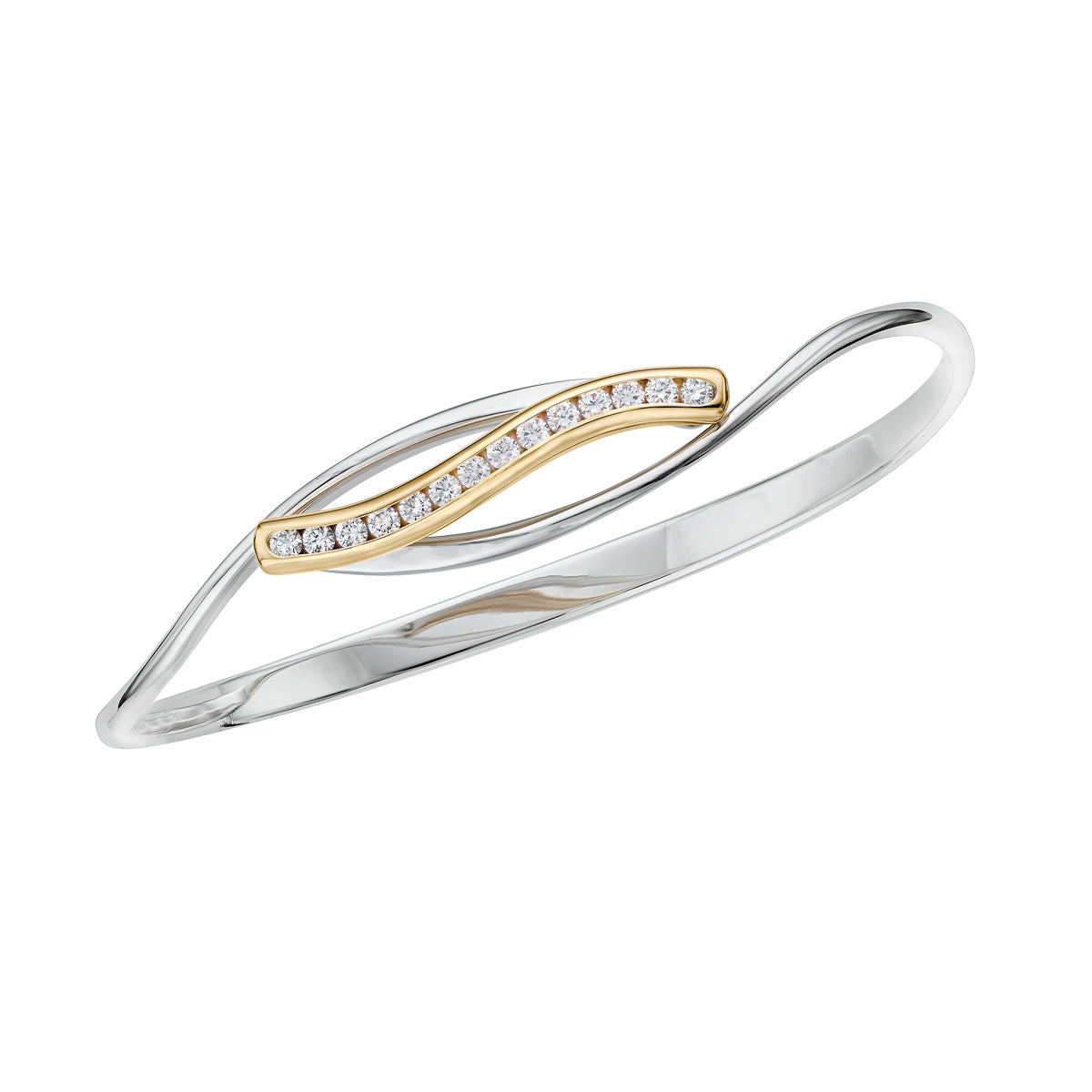 Diamond Crest Bracelet in Two-Tone Gold by E.L. Designs