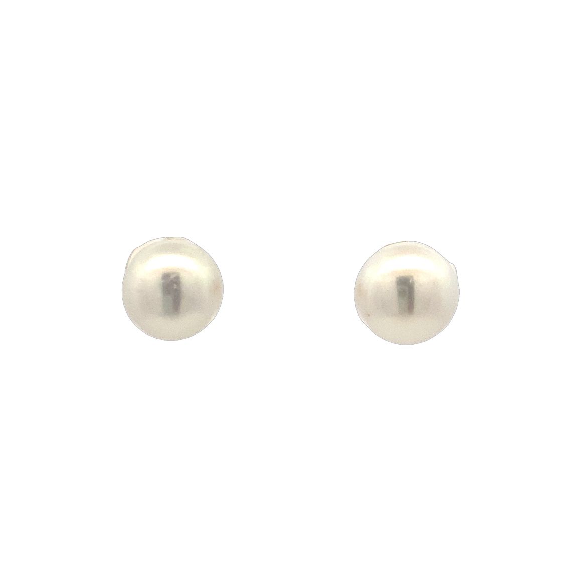 BCJ Estate Jewelry Yellow Gold Pearl Studs