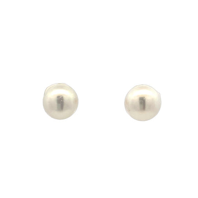 BCJ Estate Jewelry Yellow Gold Pearl Studs