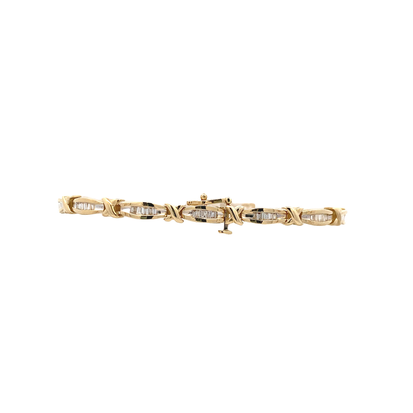 BCJ Estate Jewelry Yellow Gold Diamond Link Bracelet