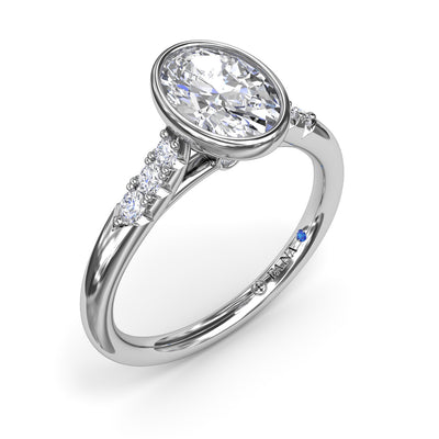 FANA 14KT White Gold Diamond Engagement Ring S4184/WG