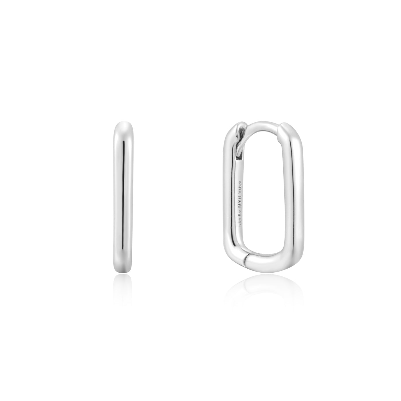 Oval Hoop Earrings in Silver by Ania Haie