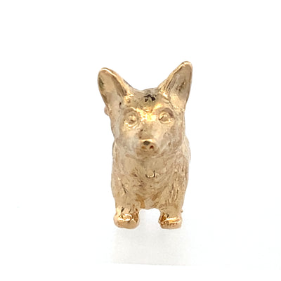 Estate Corgi Dog Charm in Yellow Gold