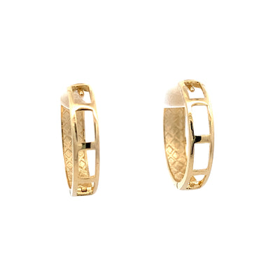 Yellow Gold Hoop Earrings 5T358