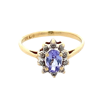 Estate Yellow Gold Halo Style Ring