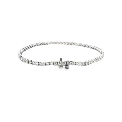 14 KT White Gold Diamond Tennis Bracelet B401400-14WF