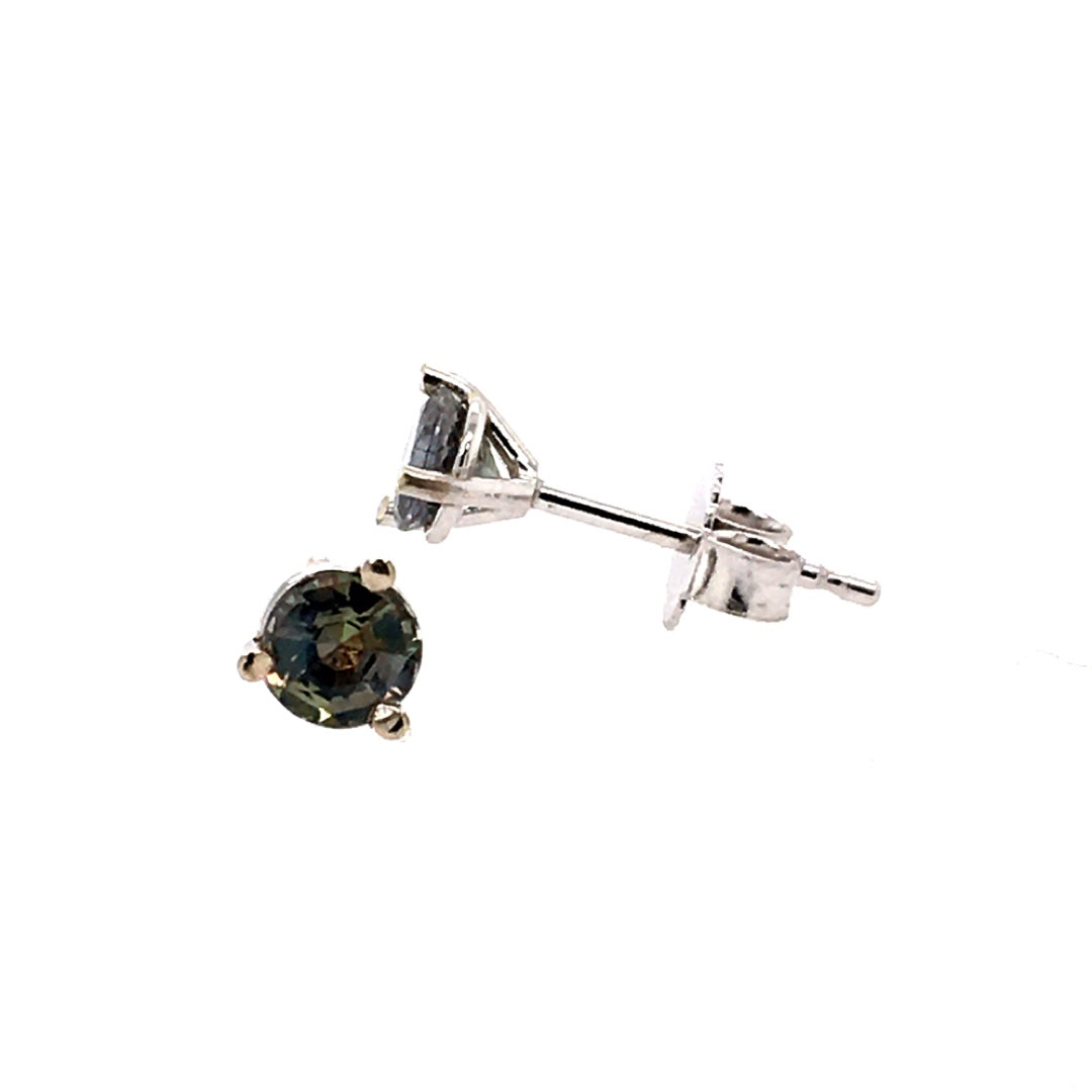 Beeghly & Co. White Gold Alexandrite Stud Earrings BCE-AS-ALEXW