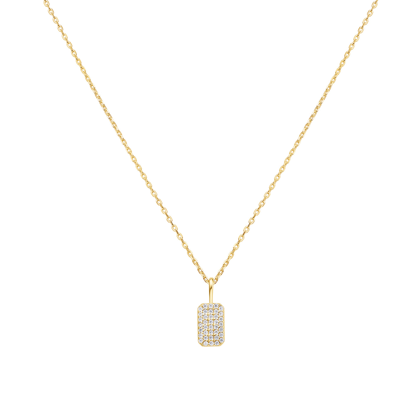 Sunny Sparkler Pave Necklace in Yellow Gold by Ania Haie