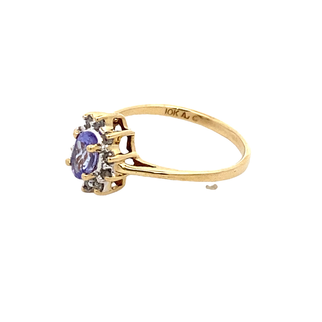 Estate Yellow Gold Halo Style Ring